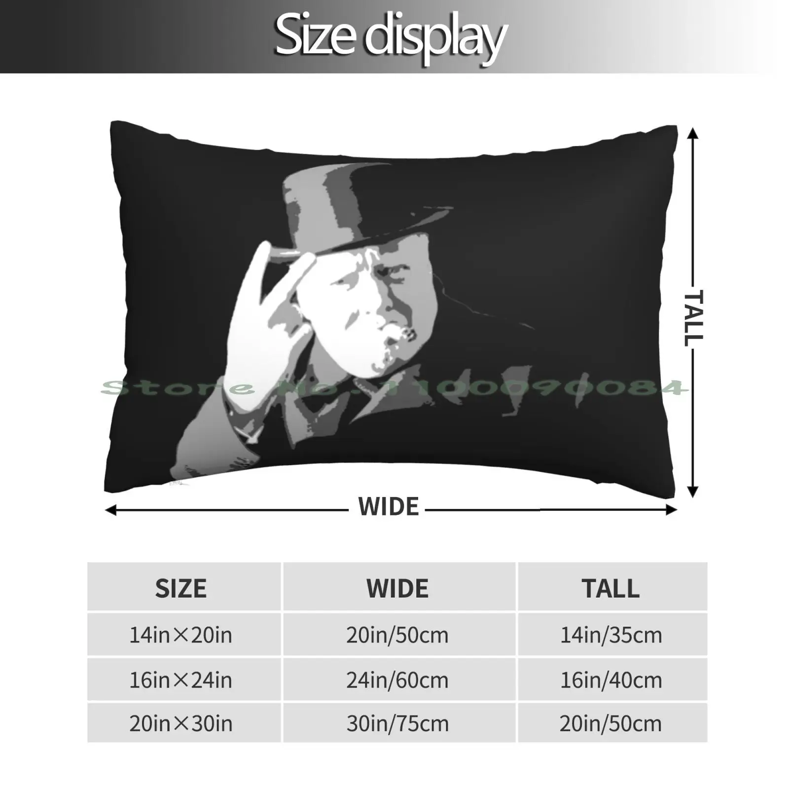 Winston Churchill V Day V Sign 1945 Pillow Case 20x30 50*75 Sofa Bedroom Winston Churchill Vintage Churchill Churchill V Sign