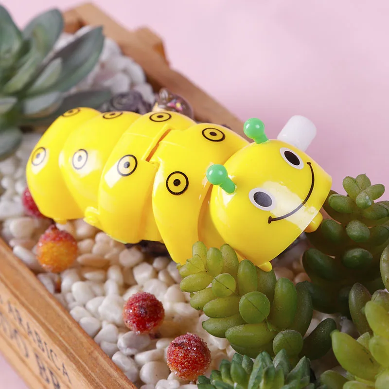 New Trolly Spring Clockwork Caterpillar Mini Pull Back Toy Child Baby Funny Small Animal Crawl Toy