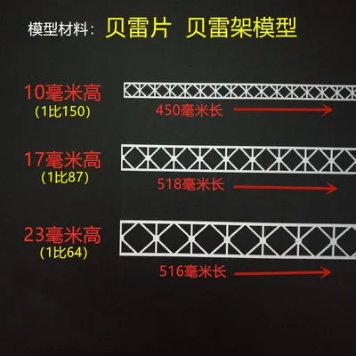 The train sand scene materials berea pieces bailey truss bridge girder truss model HO bailey beam model