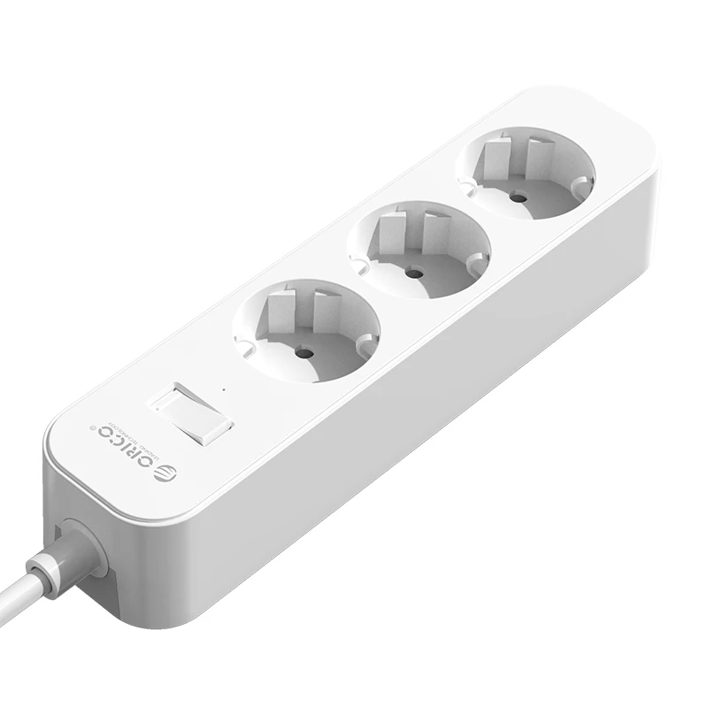 ORICO Power Strip with Extension Cable Electrica Socket 3AC Outlets Sockets with Surge Protector Network Filter for Home Office