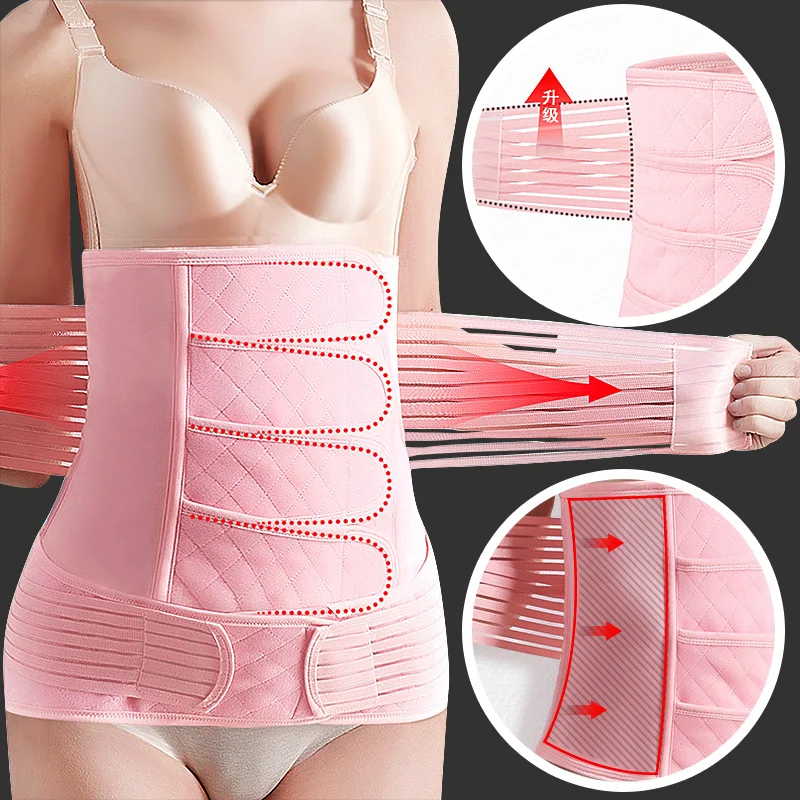 

2pcs/set Postnatal Bandage Post Pregnancy Belt Maternity Postpartum Belly Band for Pregnant Women Belly Waist Corset Reducer