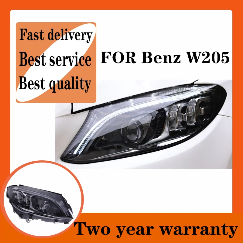 Car Styling Head Lamp for Benz W205 Headlights 2014-2018 C180 C200  All LED Headlight LED DRL Auto Accessories