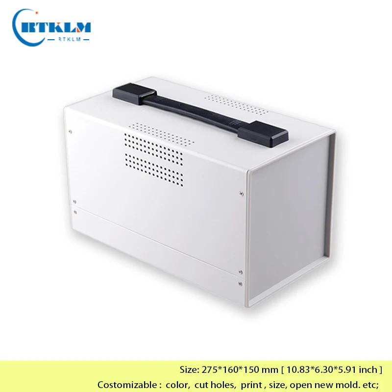 DIY electrical junction box iron electrical enclosure box Handle Electronic Project Case iron Instrument Box 275*160*150mm