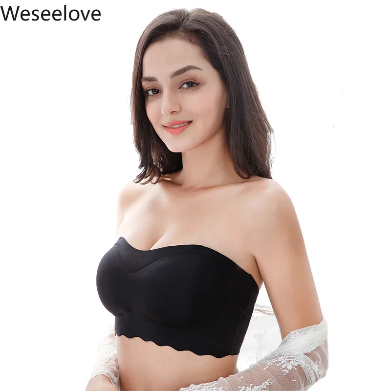 

Weseelove Seamless Bra Without Bones Bh 7xl Plus Size for Woman Large Size Bra Without Straps Sexy Female Underwear Top X63-3