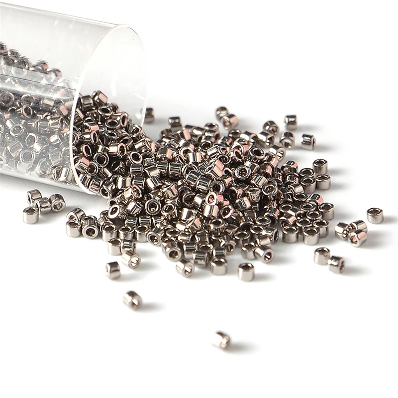 10g/Röhre Miyuki Delica Glas Japanische Perlen Metallische Rocailles Runde Spacer Für DIY Handgemachten Schmuck Machen – Detail 4