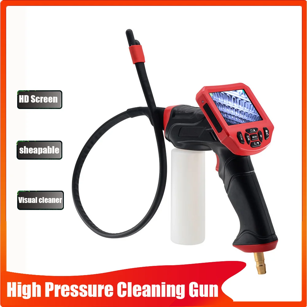 Visual HD Screen High Pressure Car Engine Carbon Deposit Conditoner Detail Flush Jet Washing Water Hose Gun Air Power Cleaner