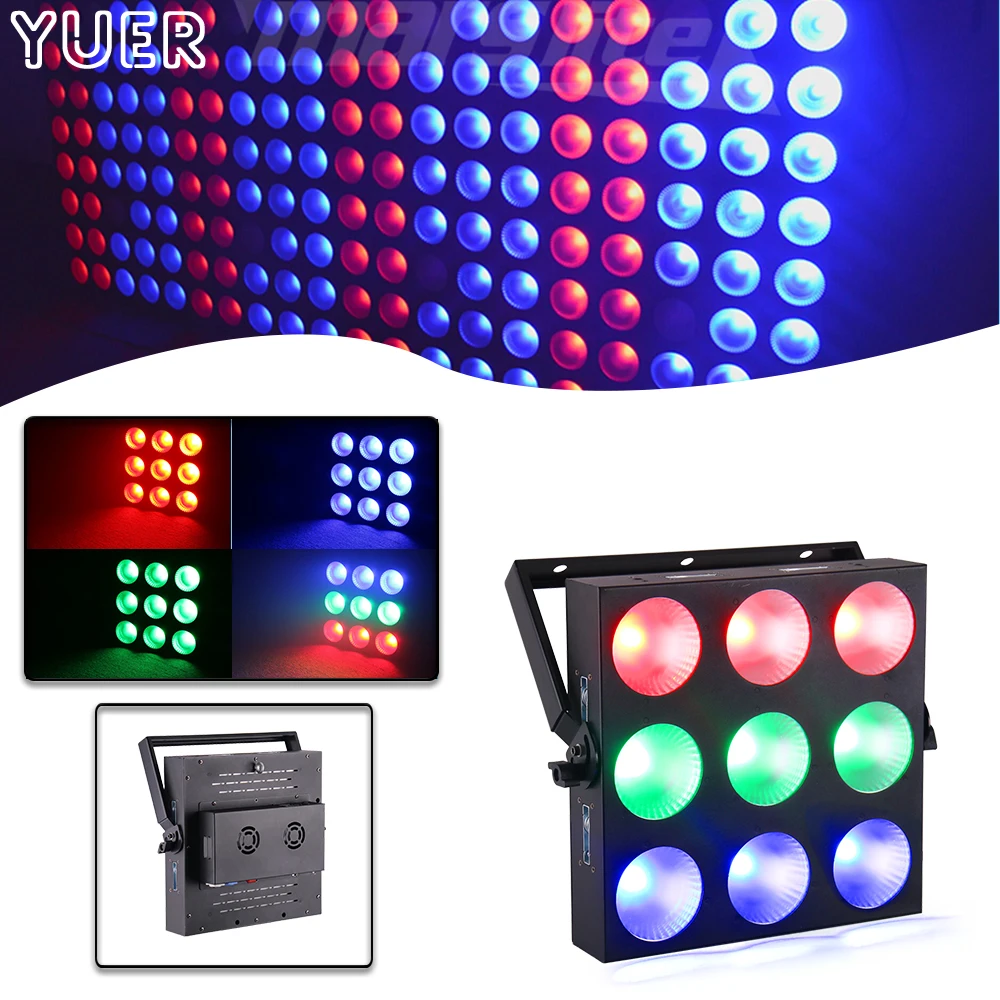 LED 9x10W RGB 3IN1 Blinder Matrix DMX512 Beam Light Stage Effect Lighting Good For DJ Disco Party Dance Floor Clubs Decorations