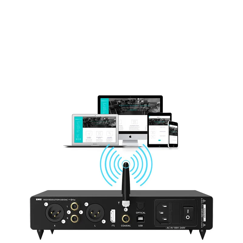 SMSL D1se High-end MQA Audio DAC 768kHz 32bit XMOS Bluetooth5.0 USB Optical Coaxial RCA DSD512 ES9038PRO with Remote Control