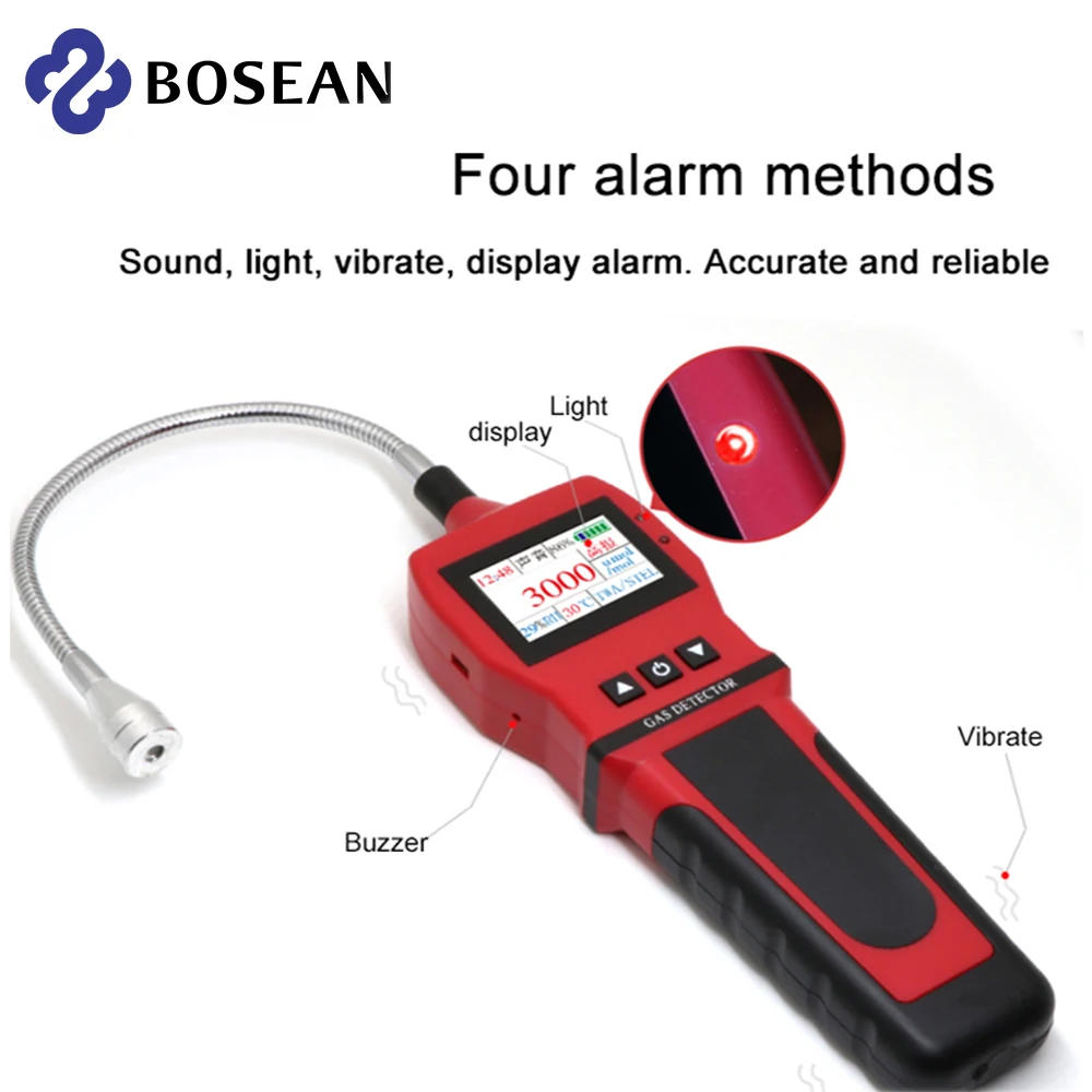 Portable industrial Gas leak detector Combustible Gas LPG/CH4/Natural/coal 2 in 1  Refrigerant leak Detector Freon gas