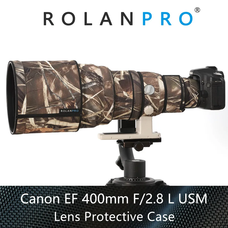 

ROLANPRO SLR Camera Lens Coat Camouflage Rain Cover For Canon EF 400mm F/2.8 L USM Protective Case Anti-scratch Guns Sleeve