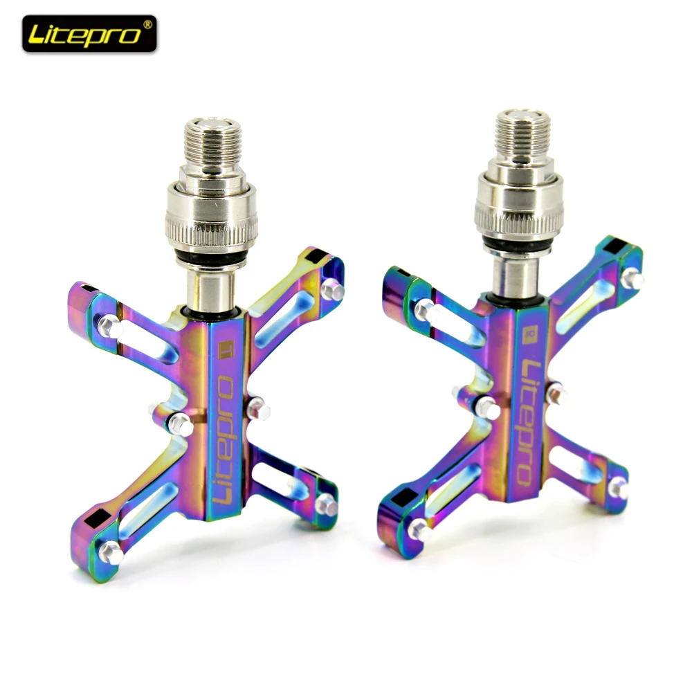 Litepro CNC Quick Release Bicycle Pedals Ultralight MTB Bike Pedal Anti-slip Cycling 3 Sealed Bearings Pedals MTB Accessories