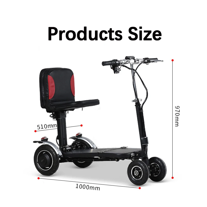 Mini Electric Scooter for Elderly Disabled Folding Automatic Scooter Rollator Walker 10ah 36v Return for any Reason 15 Days