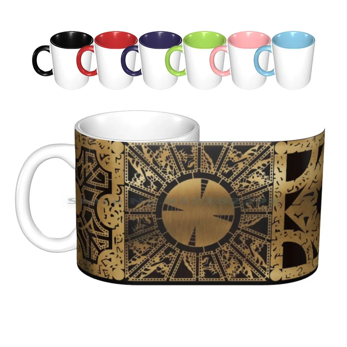 Lament Configuration Side A Ceramic Mugs Coffee Cups Milk Tea Mug Lament Configuration Hellraiser Puzzle Box Cenobite Cenobites