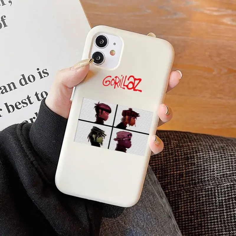 Gorillaz Phone Case Soft Solid Color for iPhone 11 12 13 mini pro XS MAX 8 7 6 6S Plus X XR