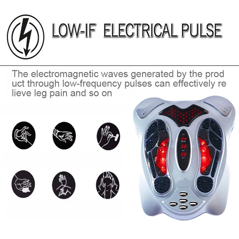 Far Infrared Electric Antistress Foot Massager Vibrator Foot Massage Machine Infrared Foot Care Device with Heating & Therapy