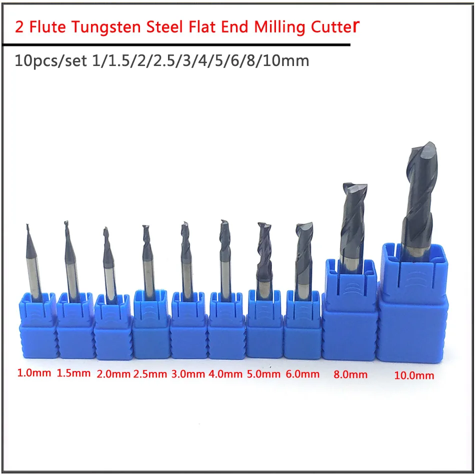 фréza 2 الناي 4 المطاحن نهاية الناي 1-10 مللي متر HRC50 كربيد endmill التنغستن الصلب التصنيع باستخدام الحاسب الآلي قاطعة المطحنة نهاية آلة مطحنة أدوات