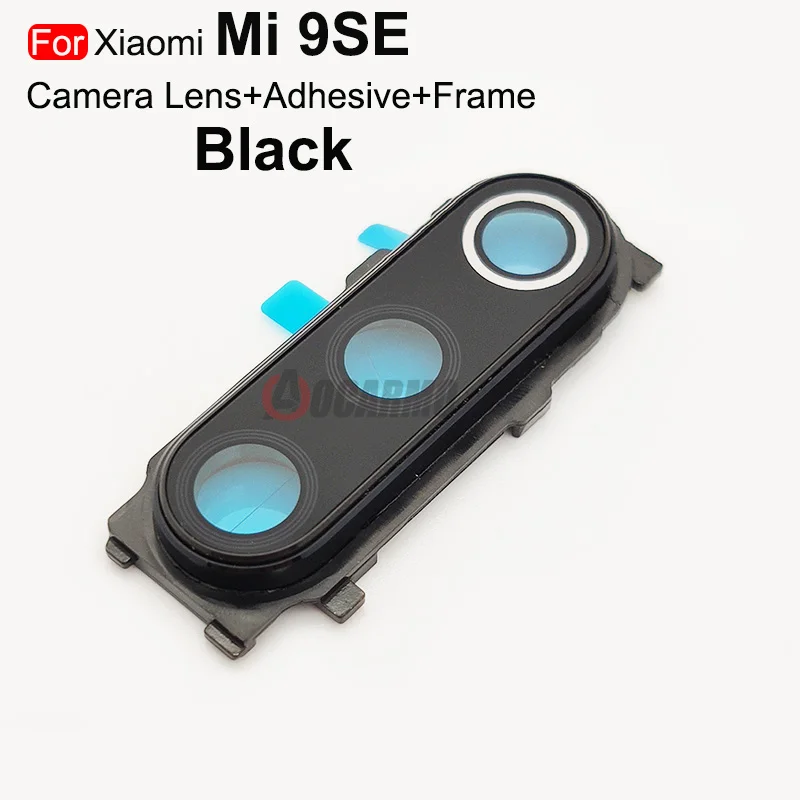 Aocarmo For Xiaomi Mi 8 9 9SE Back Camera Lens With Frame Adhesive Sticker Replacement Parts