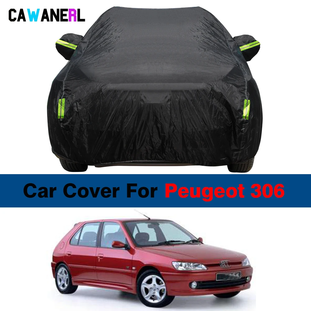 Waterproof Car Cover Auto Anti-UV Sun Shade Snow Rain Dust Ice Resistant Cover For Peugeot 306 Hatchback Wagon Sedan