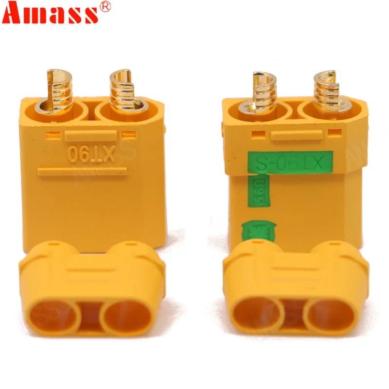 Connecteur de balle Amass XT90S XT90-S mâle femelle 1 / 2 / 5 paires, anti-étincelle pour batterie RC Lipo, bricolage FPV, moteur sans balais