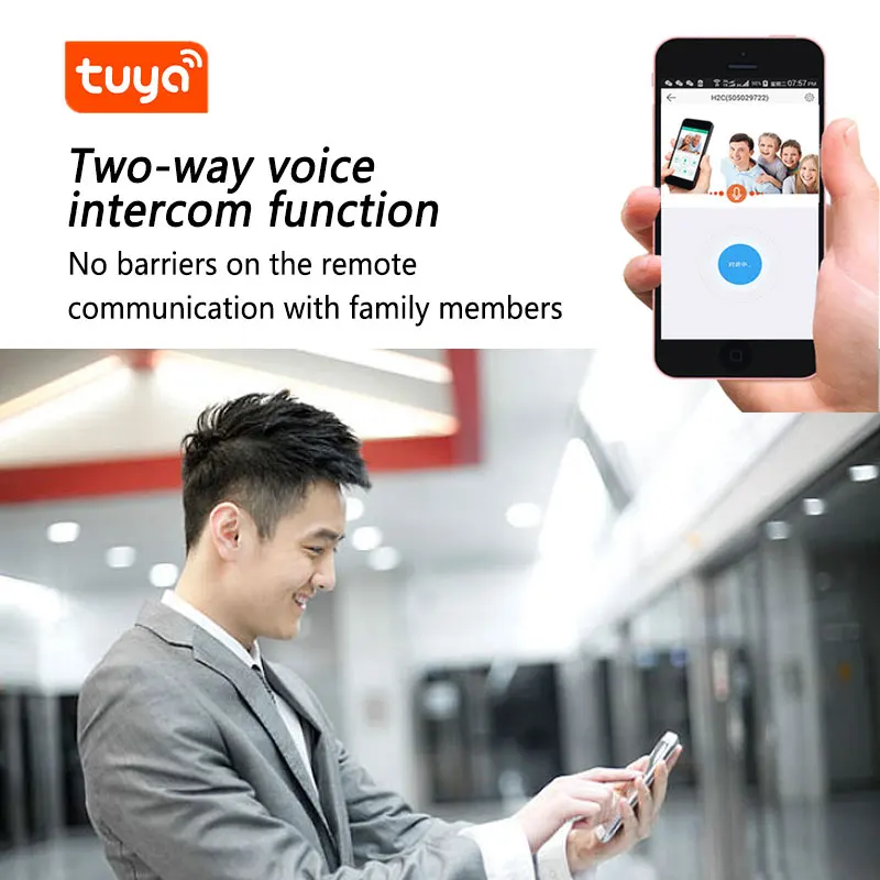 Tuya Wifi Wireless GSM Home Security Alarm System Temperature And Humidity Display Fingerprint Arming With 433Mhz Motion Sensor