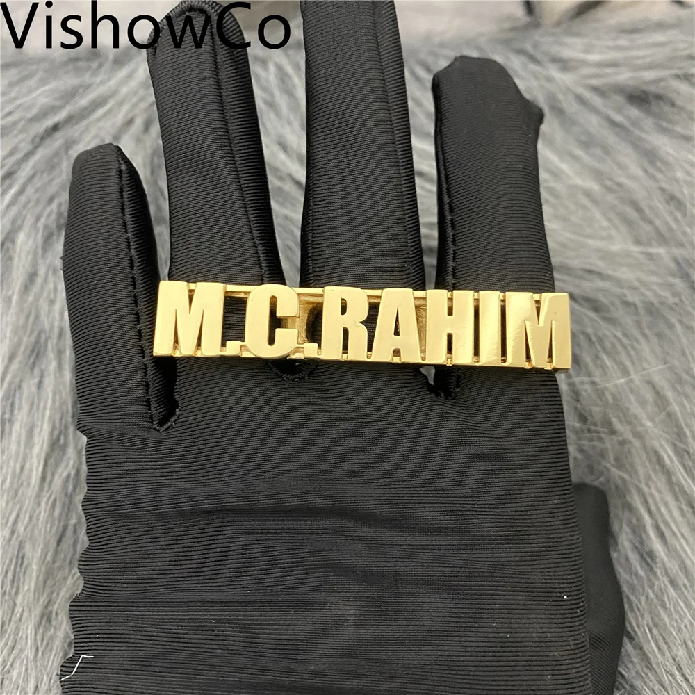 VishowCo Family Ring For Men Women Custom Name Ring Personalized Jewelry Stainless Steel Three Finger Ring Couple Mother Gift