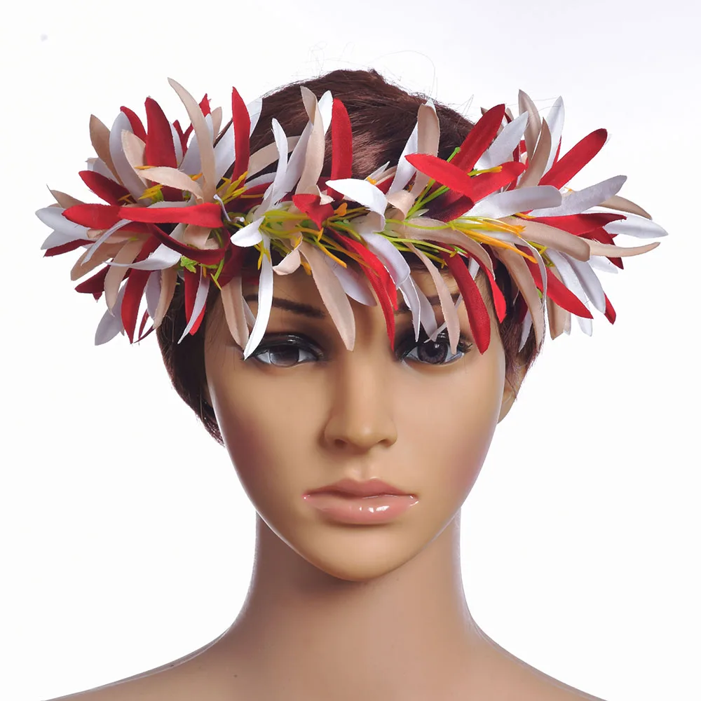 MIXED COLOR Free Shipping HL0004B-16 4Color 50Pcs/lot 50Cm Artificial Velvet Spider Lily Headband Hawaii Hula Girl Headwear