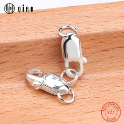 925 Sterling Silver Jewelry Findings  Lobster Clasps For Necklace Bracelet With Opening 2 Jump Rings Jewelry accessories 2pcs