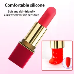 Mini vibromasseur rouge à lèvres pour femme, vibromasseur à 10 vitesses, gode, stimulateur de clitoris, massage du point G, mastjaune, jouets sexuels pour adultes