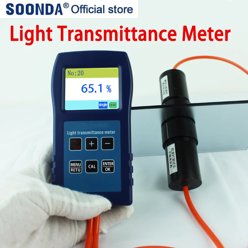 Light Transmittance Meter Light Transmittance Detector Car Windscreen Glass, Plastic, Film visible light transmittance Tester