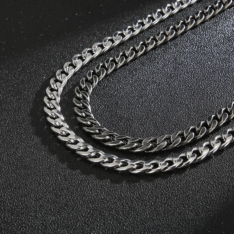 Kalen O-förmigen Kette Link Großhandel Einfache Retro Stil männer Edelstahl Zarte Halskette Schmuck – Detail 12