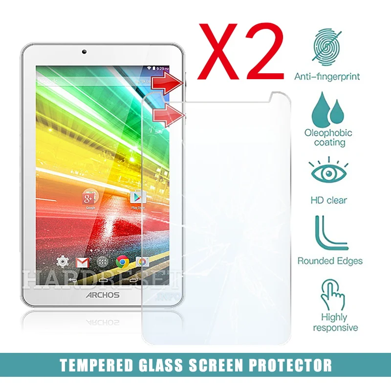 

2Pcs Tablet Tempered Glass Screen Protector Cover for Archos 70 Platinum 3G Anti-scratch Tablet Computer Tempered Film