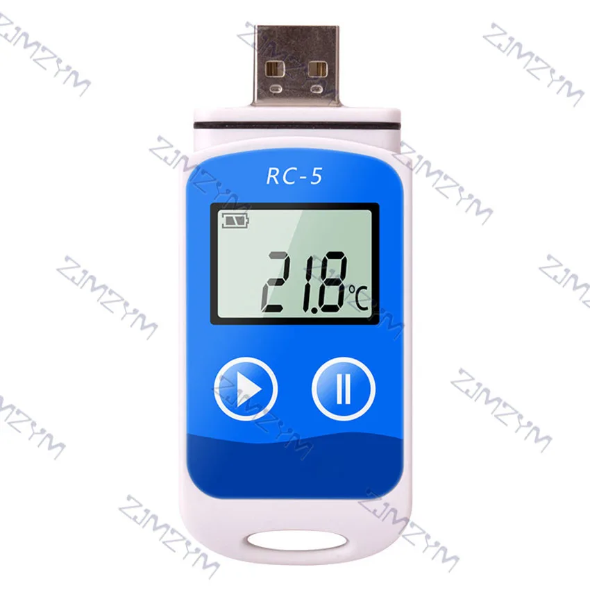 مسجل بيانات صغير ، مسجل درجة حرارة ، USB ، مستشعر داخلي ، IP67 ، دقة عالية ، تخزين المستودع