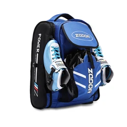 Mochila para patines de velocidad para adultos, bolsa de patinaje azul y rojo S L, 4x100mm, 4x110mm, contenedor para patines en línea