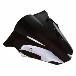 Motorcycle Black Double Bubble Windscreen Windshield Screen ABS Shield Fit For Kawasaki ER6F Ninja 650 2012-2016