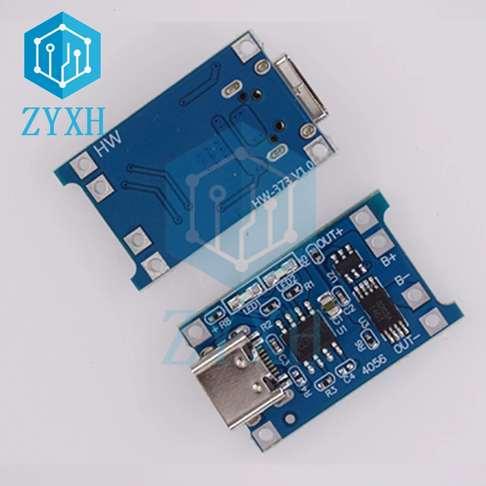 5 قطعة نوع C المصغّر المصغّر USB TP4056 5 فولت 1A شاحن مجلس الليثيوم 18650 بطارية ليثيوم أيون حماية شحن وحدة وظائف مزدوجة