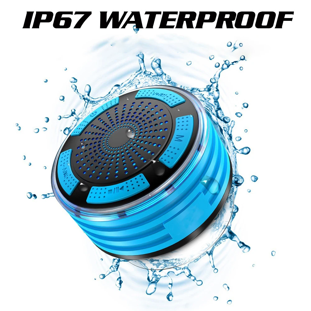 Waterproof Bluetooth Speaker Shower Radio Music Player Portable  Speakers With Colorful Light  Stereo Speakers Radio speaker