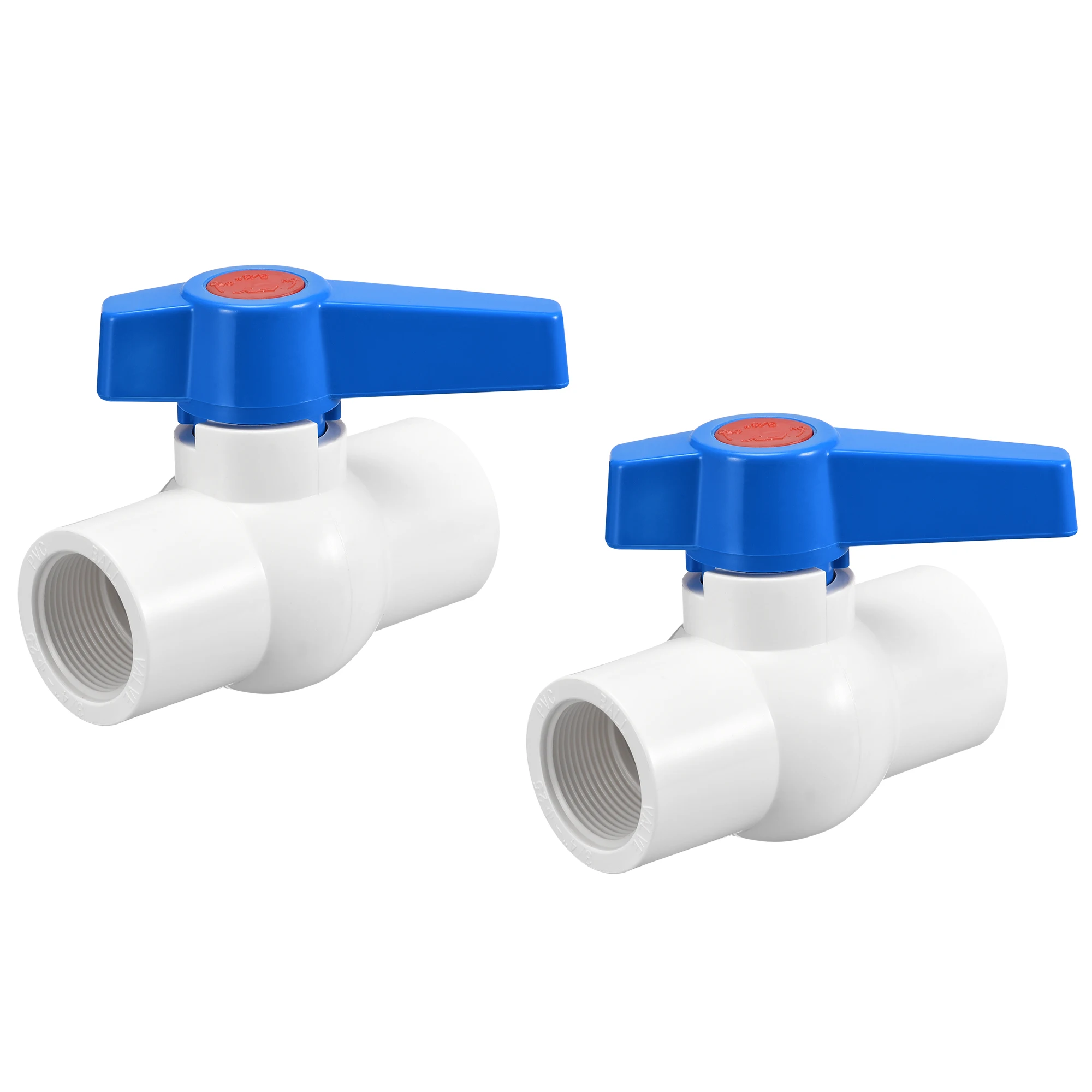 

UXCELL Ball Valve, Female Thread PVC Valve for Aquarium Setup, Pool, Garden Sprinkler 2Pcs