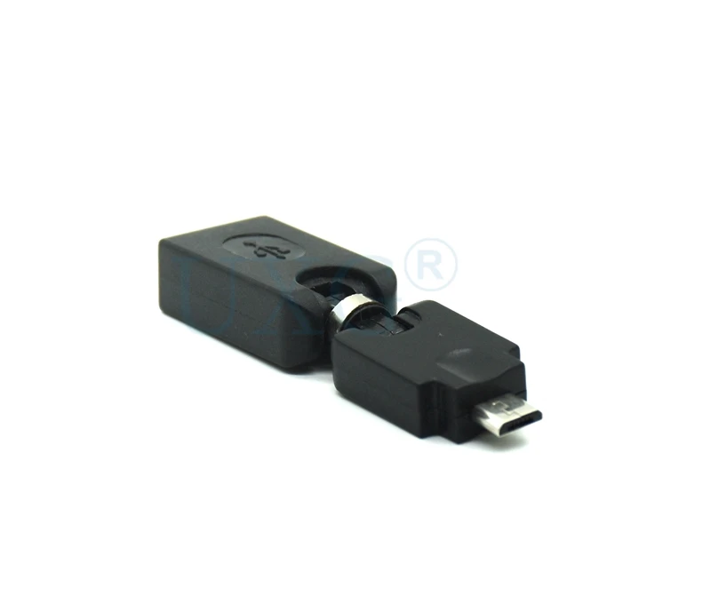 360 Degree Rotation USB 2.0 Female To Micro USB Male OTG Adapter Swivel Twist Angle Car Stereo Extension Connector