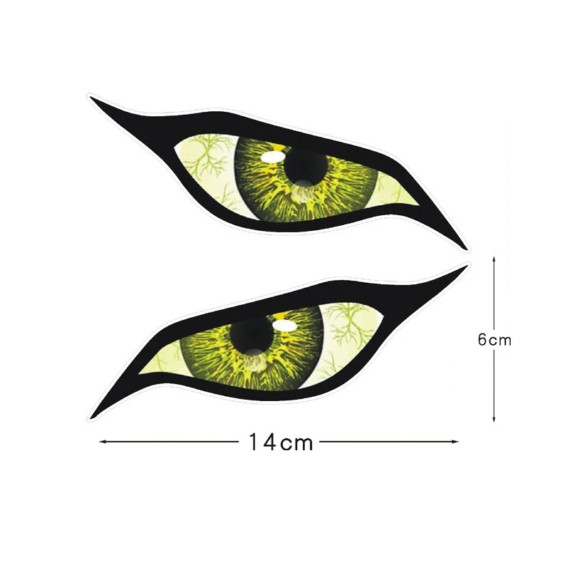 2 Pcs/Lot Car Stickers Personalized Styling Eyes Fierce Terrible Eyes Vinyl Decals for Motorcyle Bicycle Automobile 9 Styles