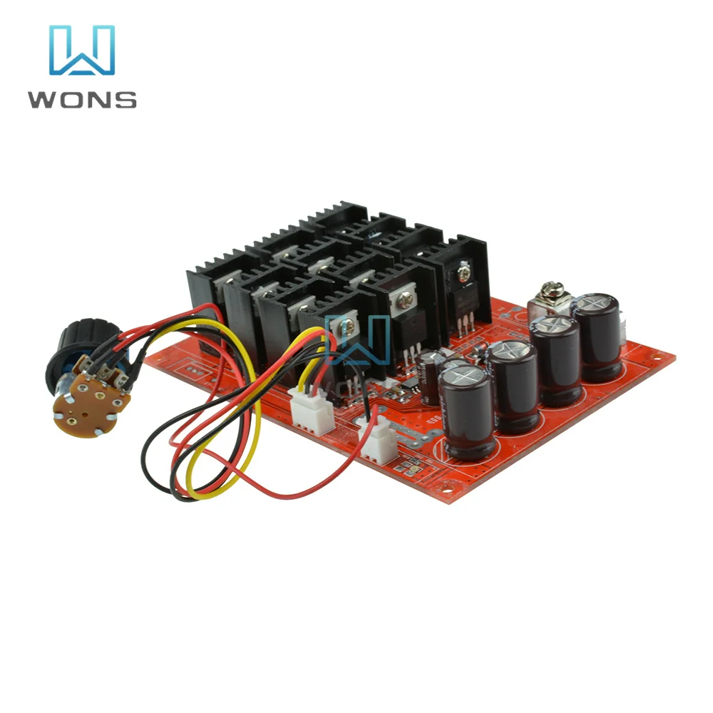 10-50V 60A DC Motor Speed Control Switch 3000W 60A 50V Speed Controller PWM Motor Speed Regulator for LED Light Emitting