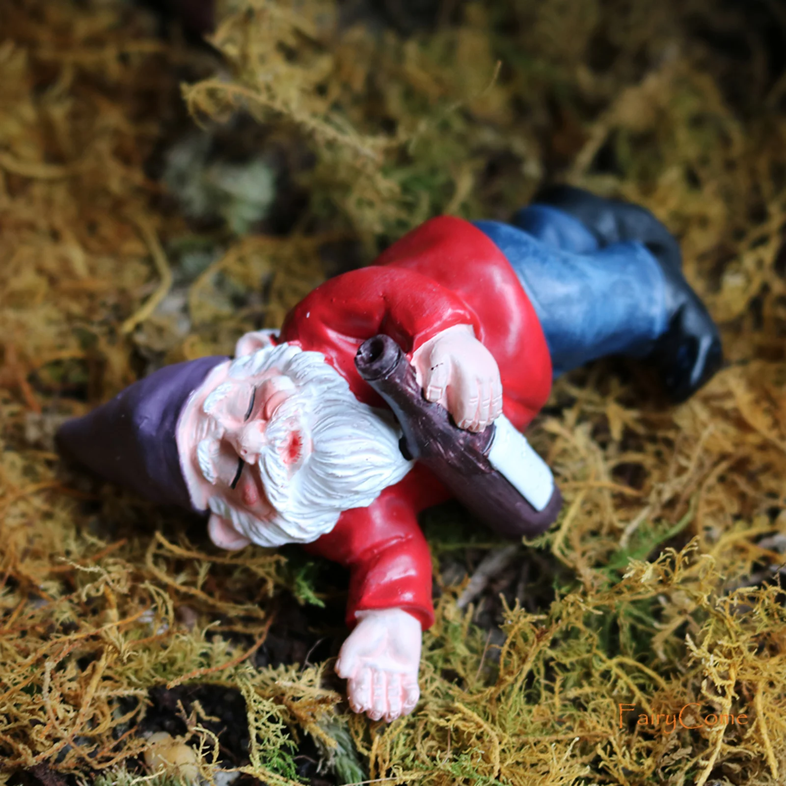 Funny Dwarfs Resin Ornaments Naughty Drunken Gnome Garden Decoration Statue Old Man Lawn Yard Decor Cartoon Statue