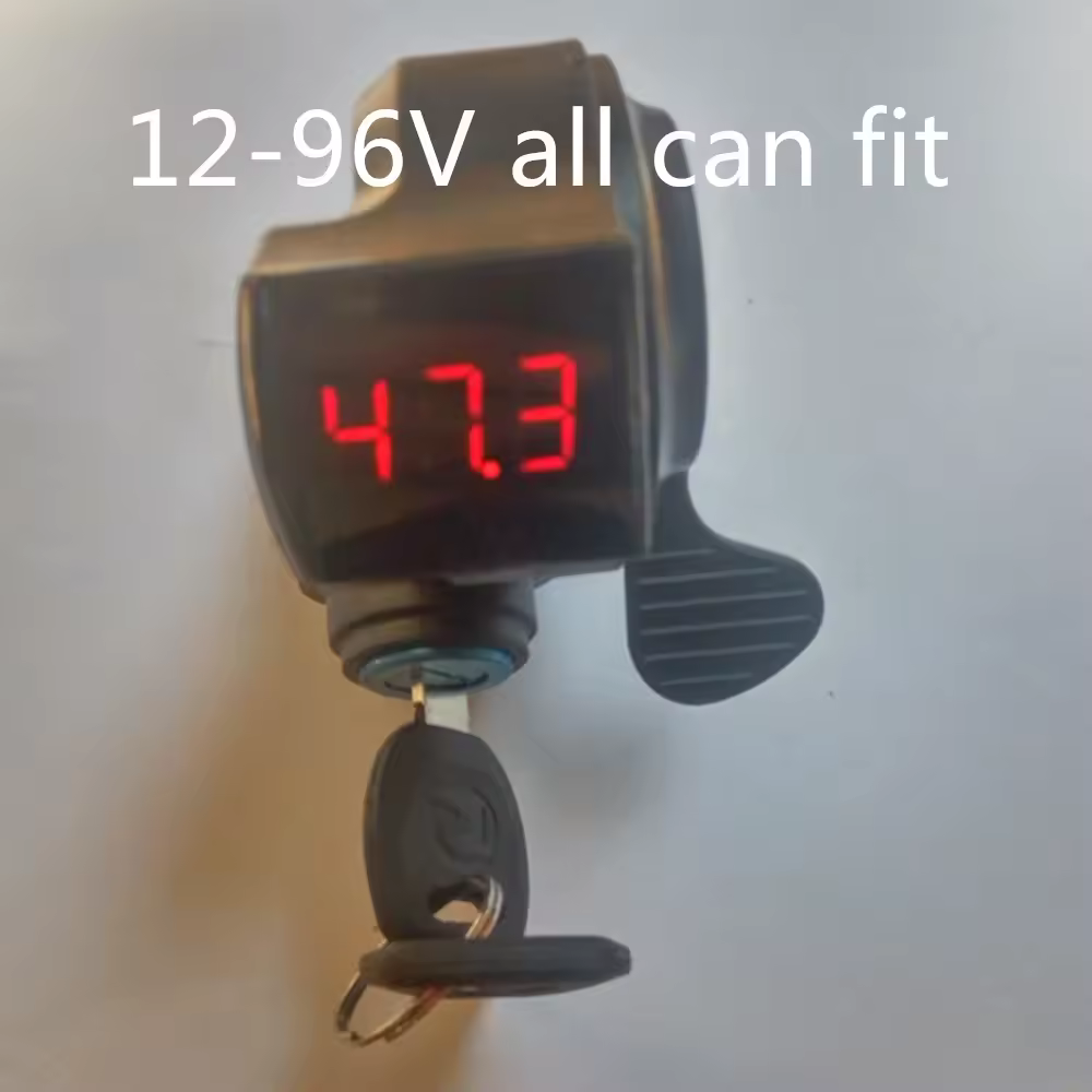 12V 24V 36V 48V 60V 72V אופניים חשמליים עם מנעול מפתח תצוגת LCD גז לאופניים חשמליים / קורקינט חשמלי / אופניים חשמליים