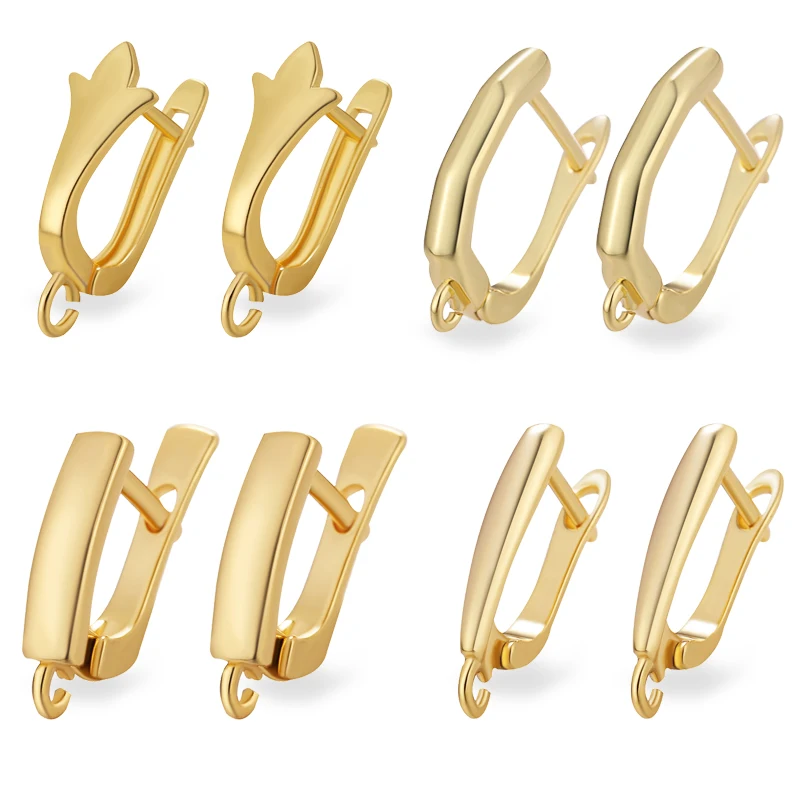 5/pair Popular DIY Earrings Clasps Hooks for Women Handmade Jewelry Making Accessories New Fashion Design Hollow Earrings Hooks