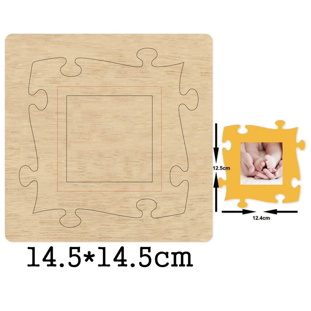 

Hollow Puzzle Photo Frame Cutting Dies 2020 New Die Cut &Wooden Dies Suitable for Common Die Cutting Machines on the Market