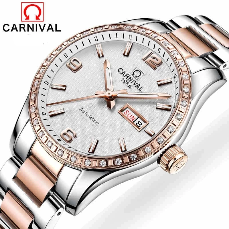 

Montre Homme CARNIVAL Mechanical Business Watch Brand Luxury Dress Automatic Wrist Watches Waterproof Clock for Men Reloj Hombre