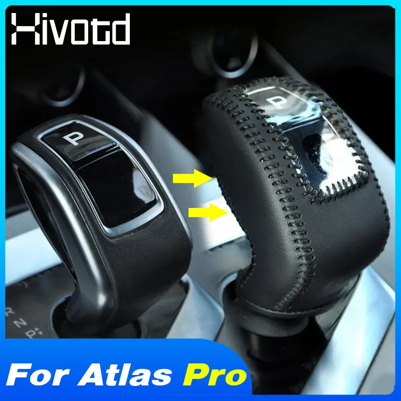 

Car Gear Shift Head Cover Leather Protection Sticker Interior Decoration For Geely Atlas Pro Azkarra Belgee X70 2022 Accessories