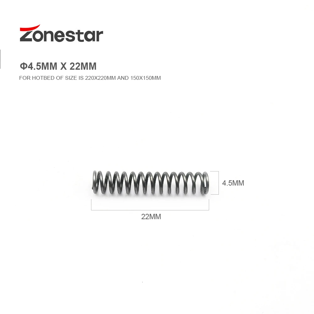 5PCS/LOT Springs Outer Diameter 4.5/8/10 Length: 22/25/26mm for Extrusion Hotbed ZONESTAR 3D Printer DIY Kit