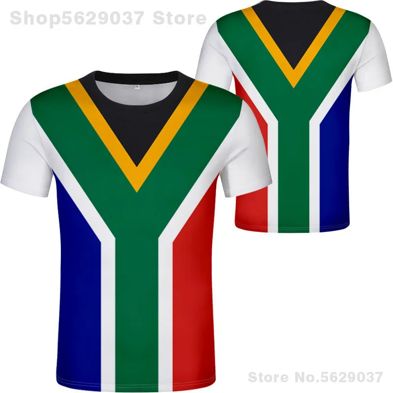 South Africa T Shirt Diy Free Custom Name Number Zaf T-Shirt Nation Flag Za Afrikaans Dutch Country College Print Photo Clothing