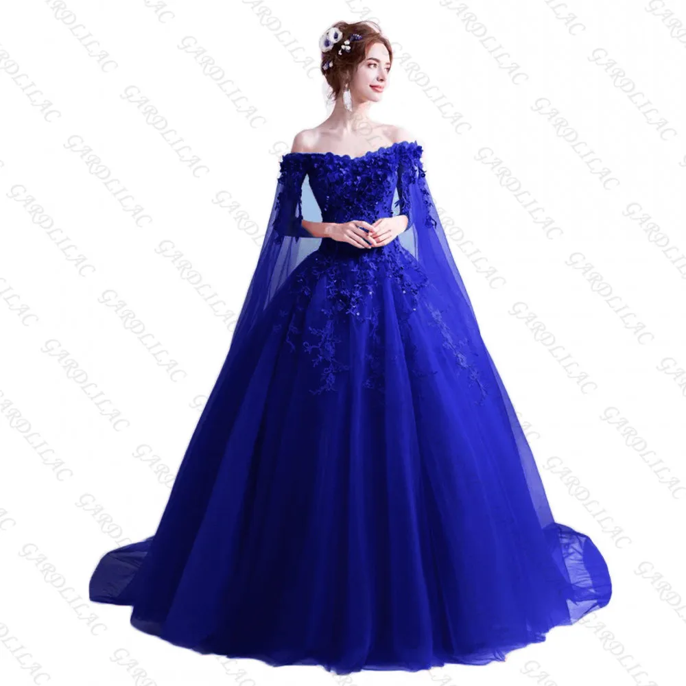 Vestido de baile de quinceañera con hombros descubiertos para 15 años, con flores 3D, apliques de encaje, vestidos largos de novia para baile de graduación, 2021