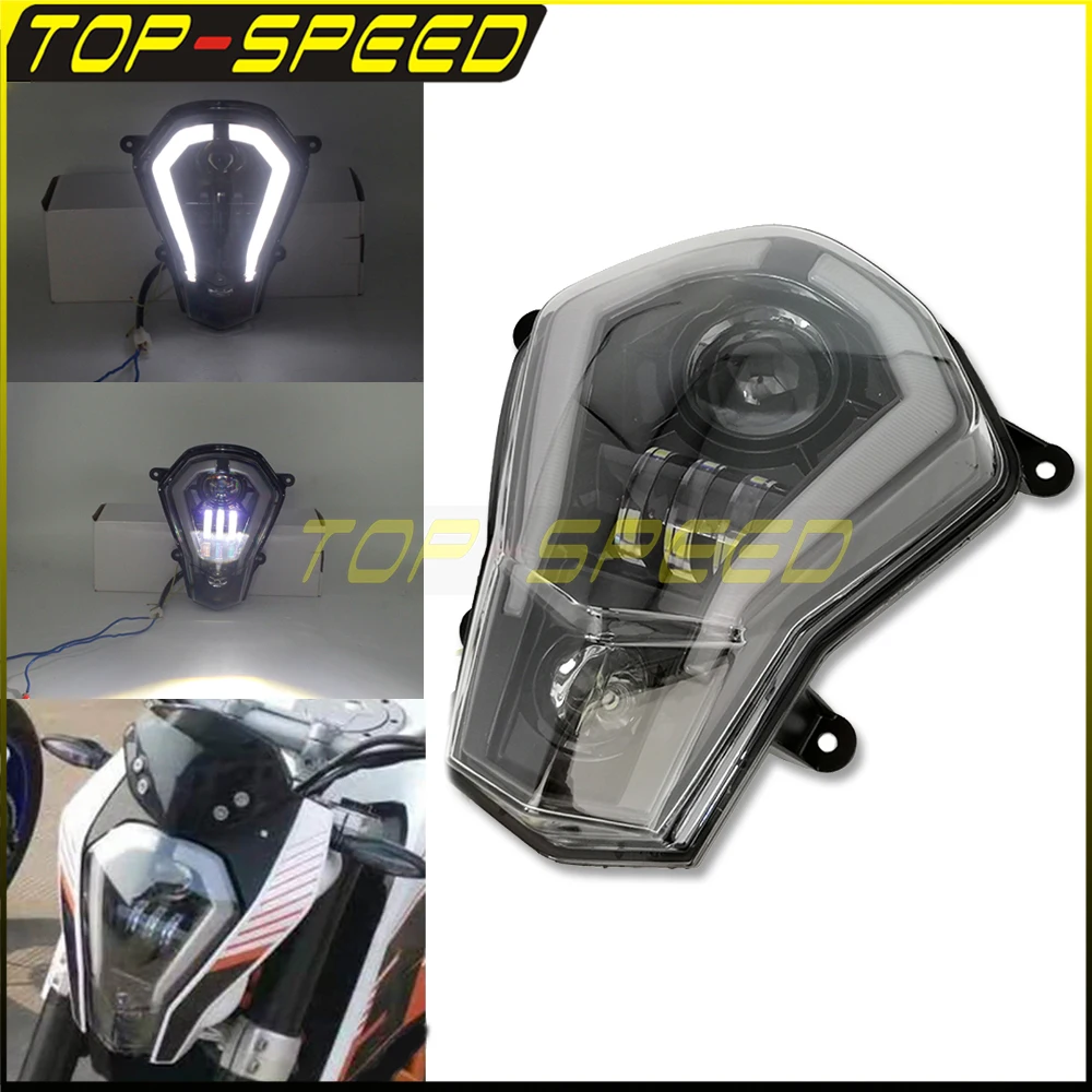 

Motorcycle Front Headlight 10-30V Low High Beam Daylight Running Light Turn Signal Light For 125 2011 - 2016 200 250 300 12 - 19